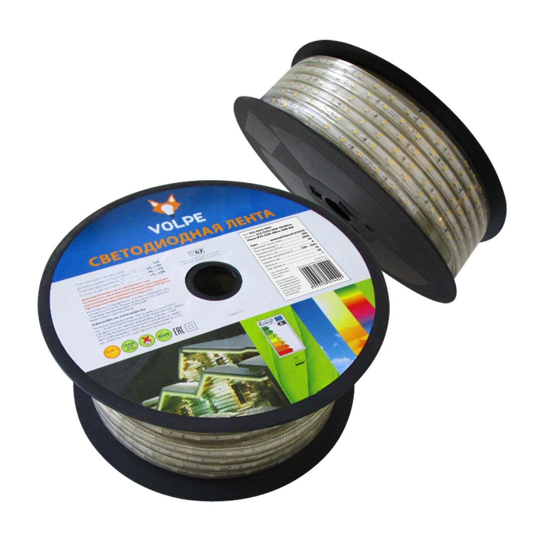 ULS-Q325 2835-60LED/m-10mm-IP67-220V-6W/m-50M-DW (метр) ULS-Q325 2835-60LED/m-10mm-IP67-220V-6W/m-50M-DW (метр)