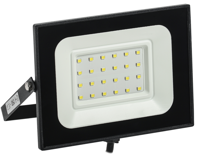 Прожектор светодиодный СДО-7 20Вт 230В 6500К IP65 черный IN HOME Прожектор светодиодный СДО-7 20Вт 230В 6500К IP65 черный IN HOME