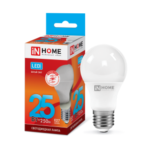Лампа светодиодная LED-A65-VC 25Вт 230В Е27 4000К 2380Лм IN HOME Лампа светодиодная LED-A65-VC 25Вт 230В Е27 4000К 2380Лм IN HOME